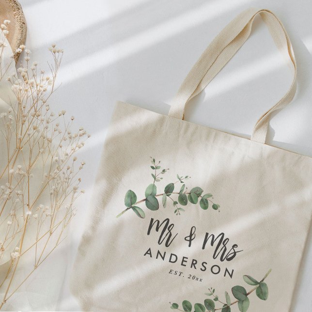 Tote Bag Eucalyptus rustique simple moderne m et les mères  (Créateur téléchargé)