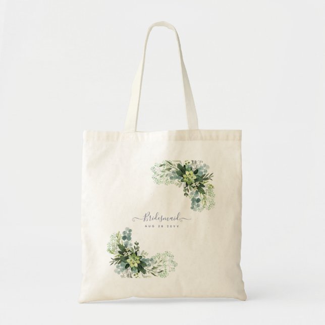 Tote Bag Eucalyptus Verdure Mariage Foliage Bébés Respirer (Devant)
