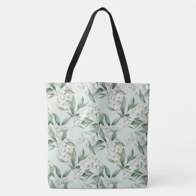 Tote Bag Eucalyptus vert à la floraison douce (Devant)