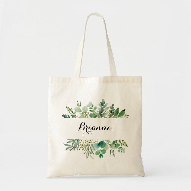 Tote Bag Éucalyptus vert Botanique Foliage (Devant)