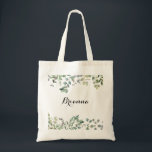 Tote Bag Éucalyptus Vert Foliage délice Bridesmaid<br><div class="desc">Ce feuillage vert eucalyptus délectable sac fourre-tout de femme de chambre est le cadeau mariage parfait pour présenter vos demoiselles d'honneur et votre femme de chambre d'honneur pour un mariage simple. L'aménagement comprend une aquarelle botanique,  dessinée à la main,  d'élégants eucalyptus,  d'une beauté naturelle inspirante.</div>