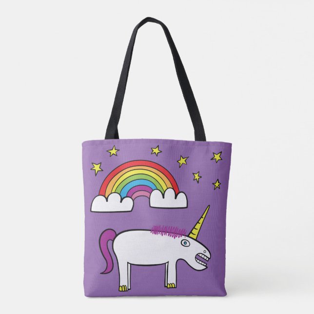 Tote Bag Eunice la licorne - tout plus de - imprimez le (Dos)