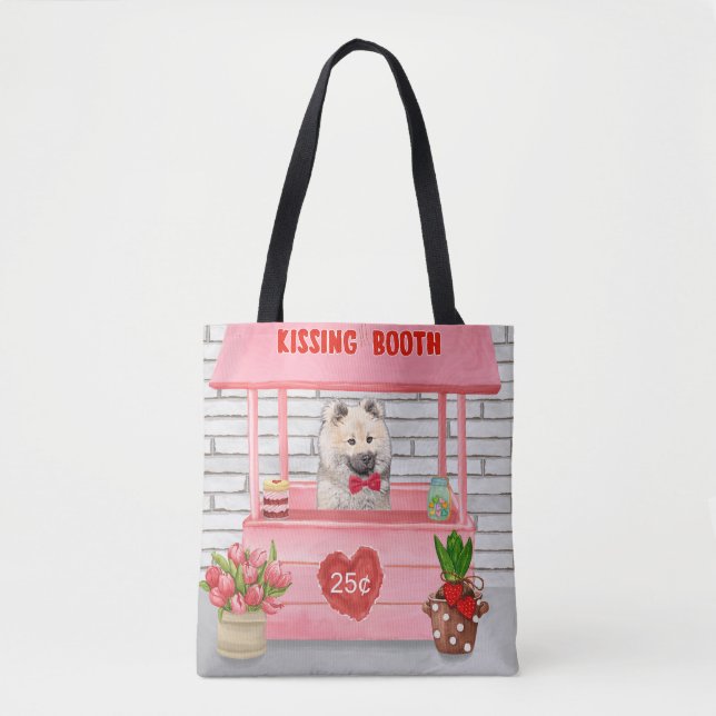 Tote Bag Eurasier Chien Valentine's Day Kissing Booth (Devant)