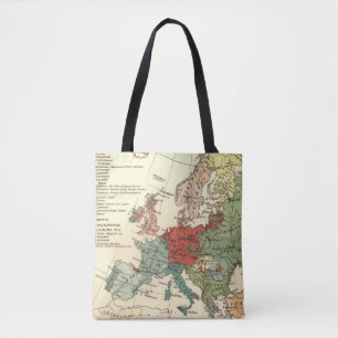 Tote Bag Europe Carte Pays Antique Mondiale