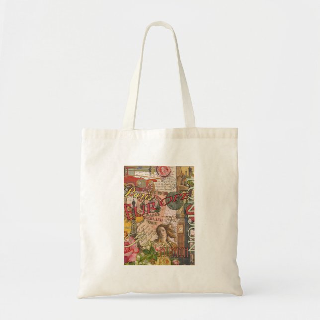 Tote Bag Europe Travel Vintage (Devant)