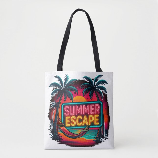 Tote Bag Évasion estivale sans fin - Aventure Sunset Rétro (Devant)