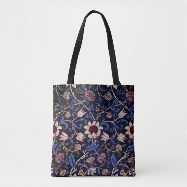 Tote Bag Evenlode, famous William Morris pattern, (Devant)