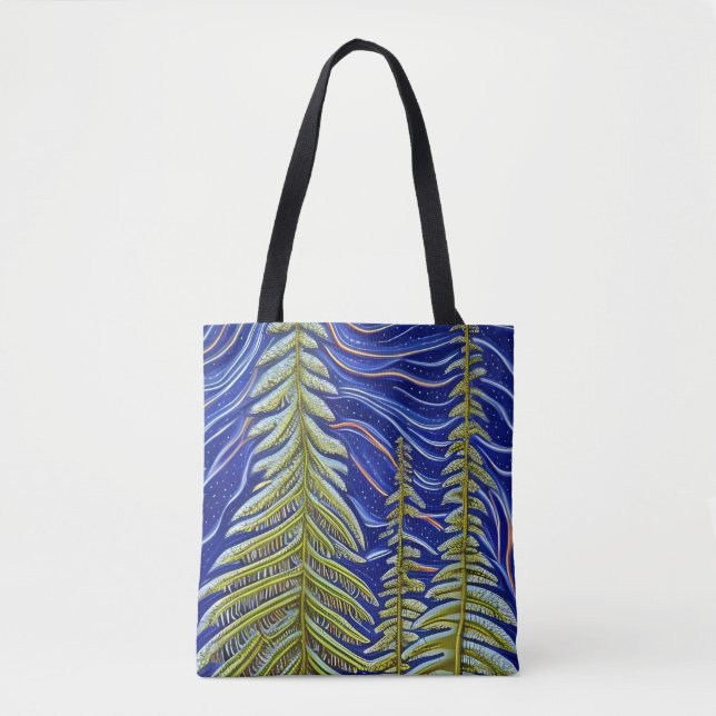 Tote Bag Evergreens Abstraits lunaires (Devant)