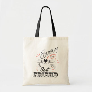 Tote Bag Every Cat Is My Best Friend – Cute Minimal Cat Lov