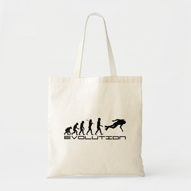 Tote Bag Evolution de la plongée sous-marine Sports en mer  (Devant)