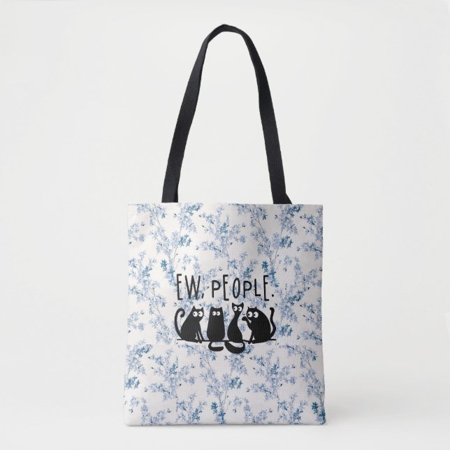Tote Bag Ew Les Gens Drôles Chats Noirs Mignons (Devant)