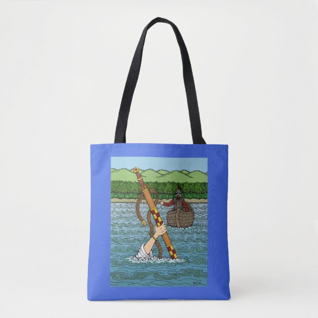 Tote Bag Excalibur et Arthur (Devant)