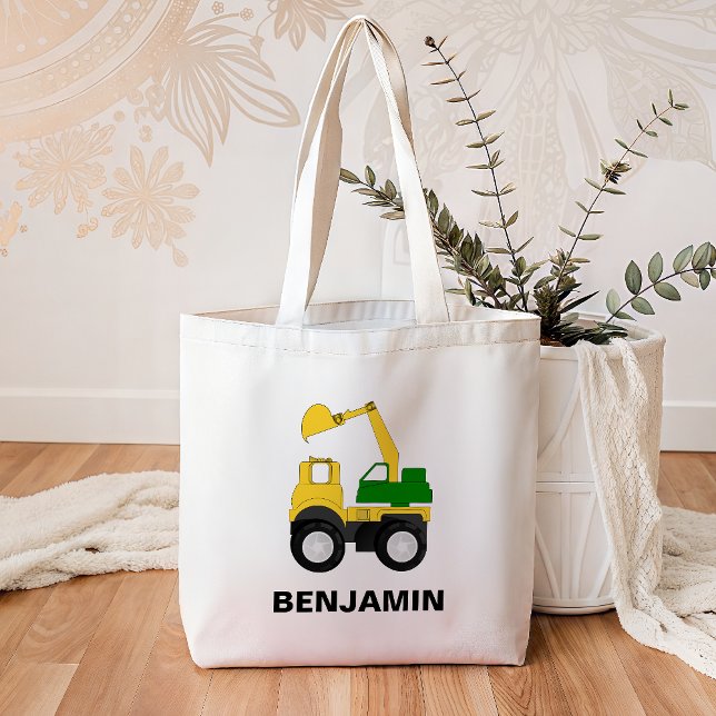 Tote Bag Excavateur Digger Construction Kids (Créateur téléchargé)