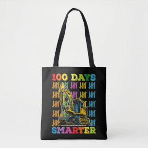 Tote Bag Excavatrice 100 jours plus intelligente 100e jour