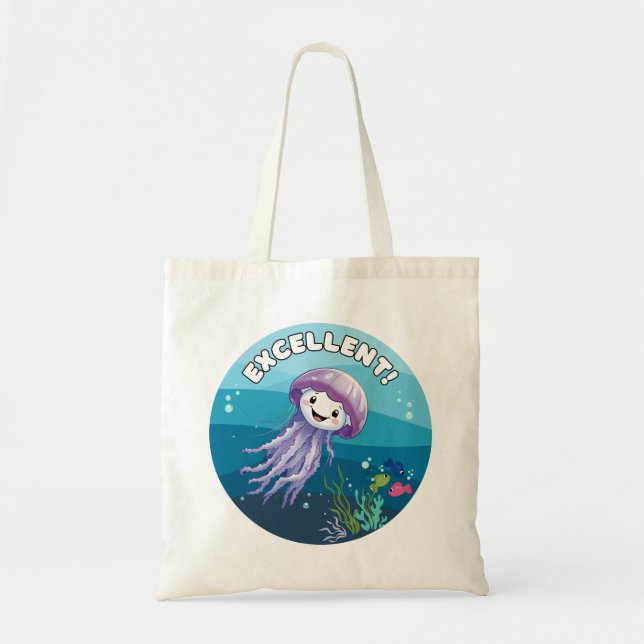 Tote Bag Excellent !, Jelly Fish (Devant)