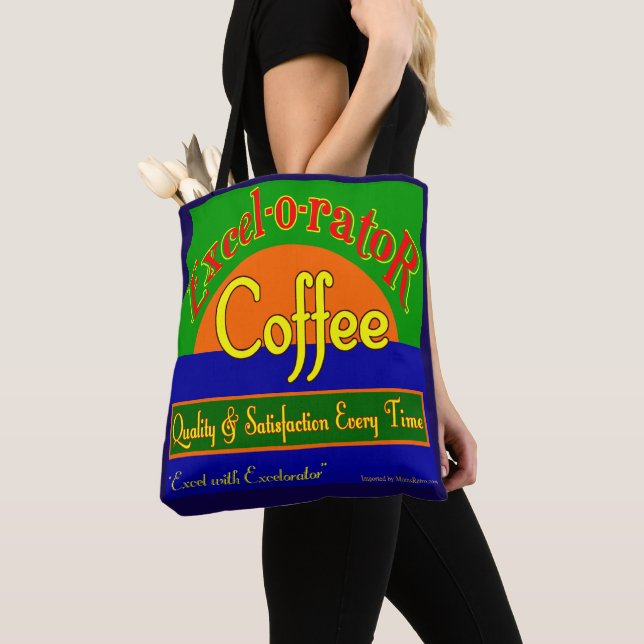 Tote Bag Excelorateur Café Rétro Cuisine Art Épicerie (De près)