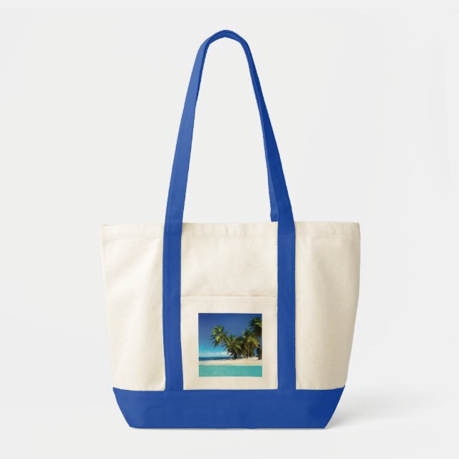 Tote Bag Exotic beach throw pillow (Devant)