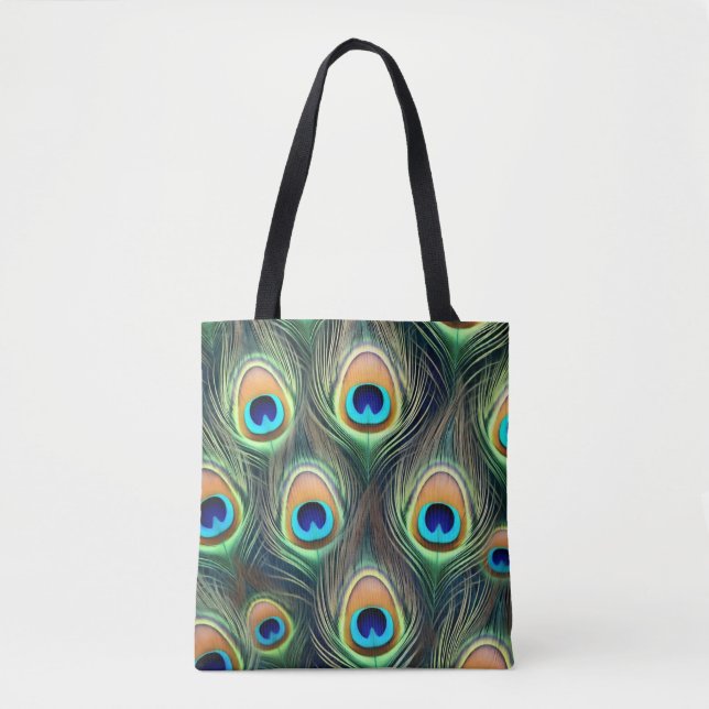 Tote Bag Exotic peacock pattern (Devant)