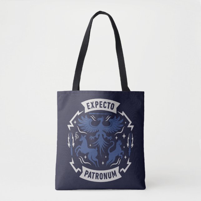 Tote Bag Expecto Patronum Graphisme Silhouette Vintage (Devant)