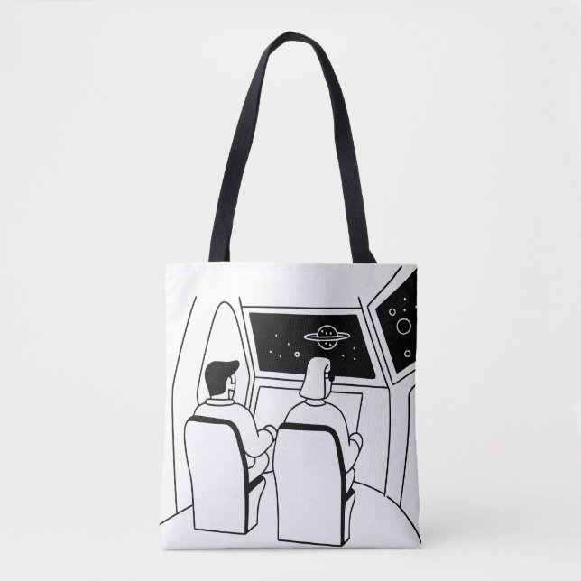 Tote Bag expérience du tourisme spatial, passagers (Devant)
