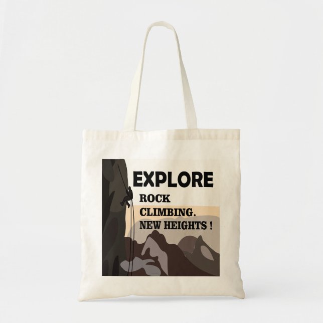 Tote Bag Explorez New Heights Rock Escalade (Devant)