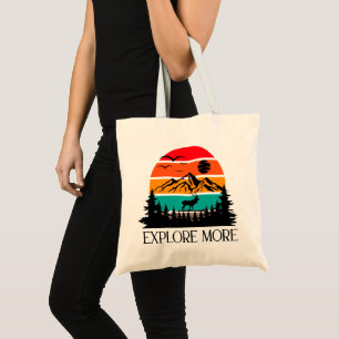 Tote Bag Explorez Plus Mountain Nature Adventure Outdoor