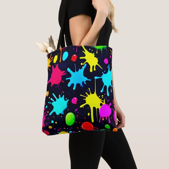 Tote Bag Explosion d'art éclaboussé (De près)