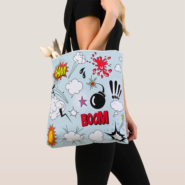 Tote Bag Explosion de bande dessinée rétro Pop Art (Créateur téléchargé)