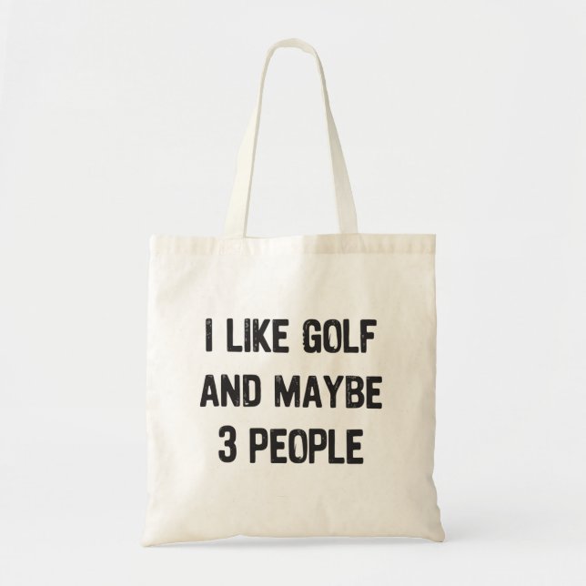 Tote Bag Expressions sarcastiques de golf drôle Golf  (Devant)