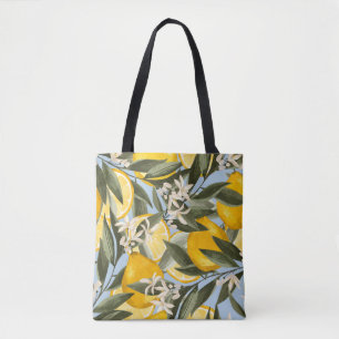 Tote Bag Exquis motif aux fruits jaunes bergamot, cit