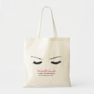 Tote Bag Extension des longues cils des yeux fermés