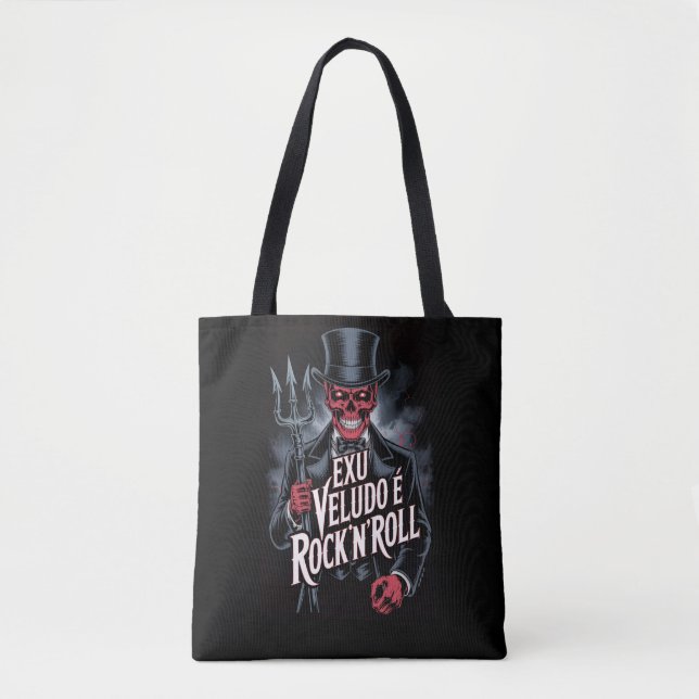 Tote Bag Exu Veludo é Rock'N'Roll #1 (Devant)
