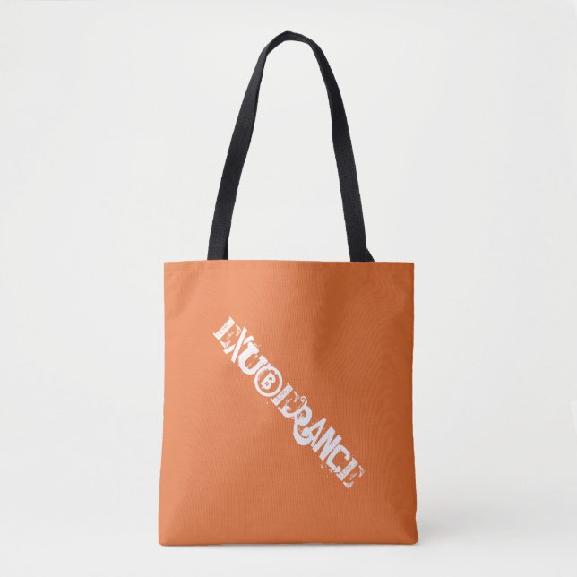 Tote Bag Exuberance moderne Orange Bold Graffiti Typographi (Devant)