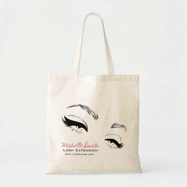 Tote Bag Eyelashes sourcils sourds Maquillage permanent Art (Devant)
