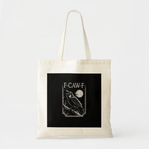 Tote Bag F-Caw-F Corbeau Minimal – Oiseau Gothique Rétro Dr