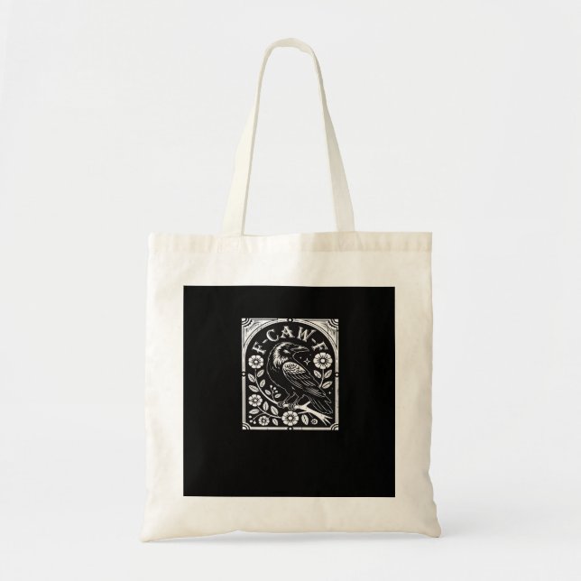 Tote Bag F-Caw-F Crow Aesthetic Casual (Devant)