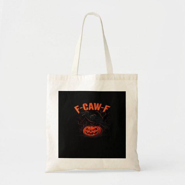 Tote Bag F-Caw-F Halloween Tendance Décontractée (Devant)