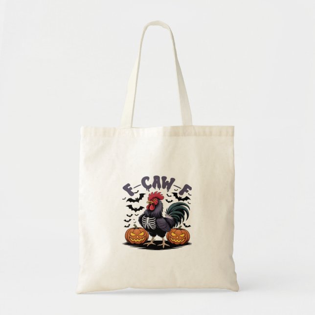 Tote Bag F Caw F Humor Crow Gothic Funny Style (Devant)