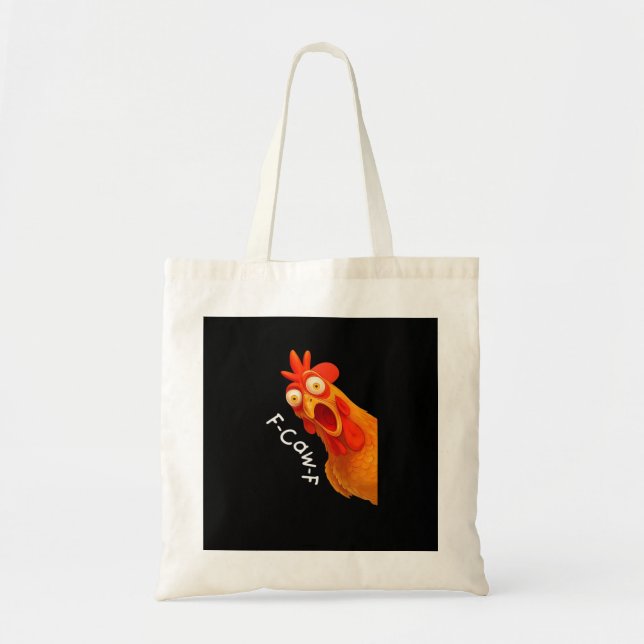 Tote Bag F-Caw-F Poulet Essentiel Classique Rétro (Devant)