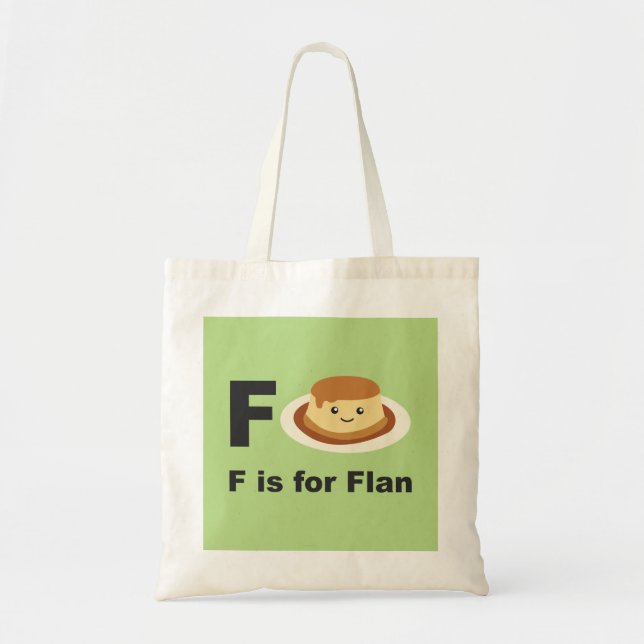 Tote Bag F est pour Flan (Devant)