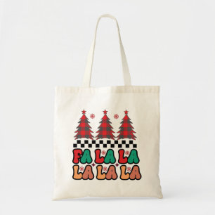 Tote Bag Fa la la Retro Vacances de Noël Super