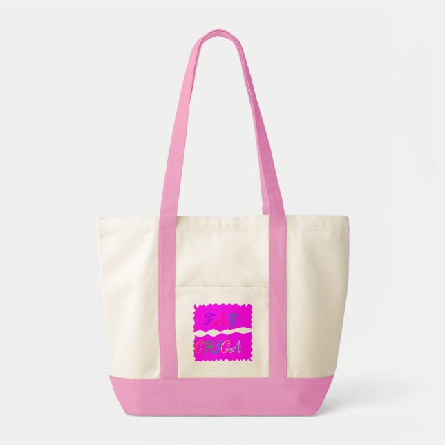 TOTE BAG FAB CHICA EMBROIDERED REGARDE ROSE VIVID CONCEPTIO (Devant)