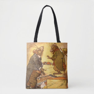 Tote Bag Fable d'Ésope vintage, Souris des champs, Souris d