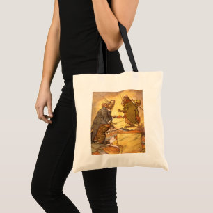 Tote Bag Fable d'Ésope vintage, Souris des champs, Souris d