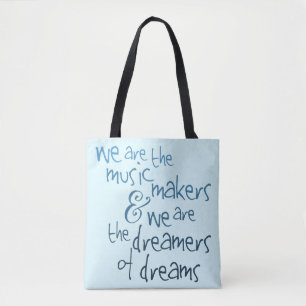 Tote Bag Fabricants de musique - Typographie moderne Turquo