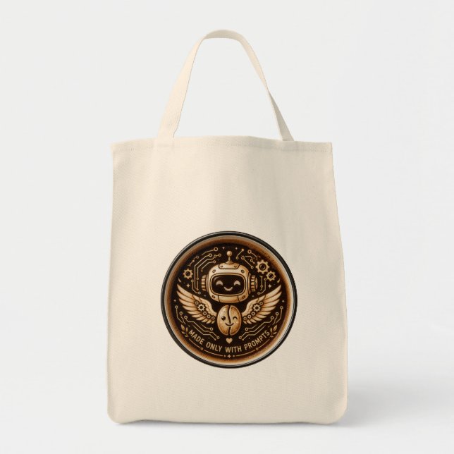 Tote Bag Fabriqué Uniquement Avec Des Invites De Robot De C (Devant)