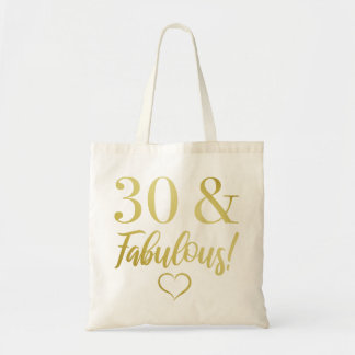 Tote Bag Fabuleux 30e anniversaire (or)