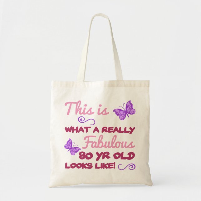Tote Bag Fabuleux 80e anniversaire (Devant)