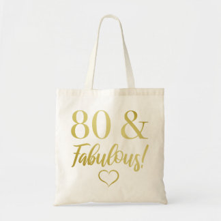 Tote Bag Fabuleux 80e anniversaire (or)