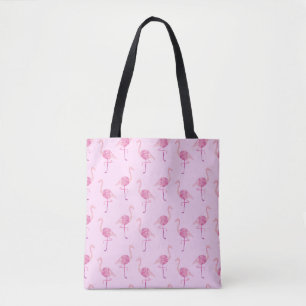 Tote Bag Fabulous Flamant rose rose Motif d'aquarelle